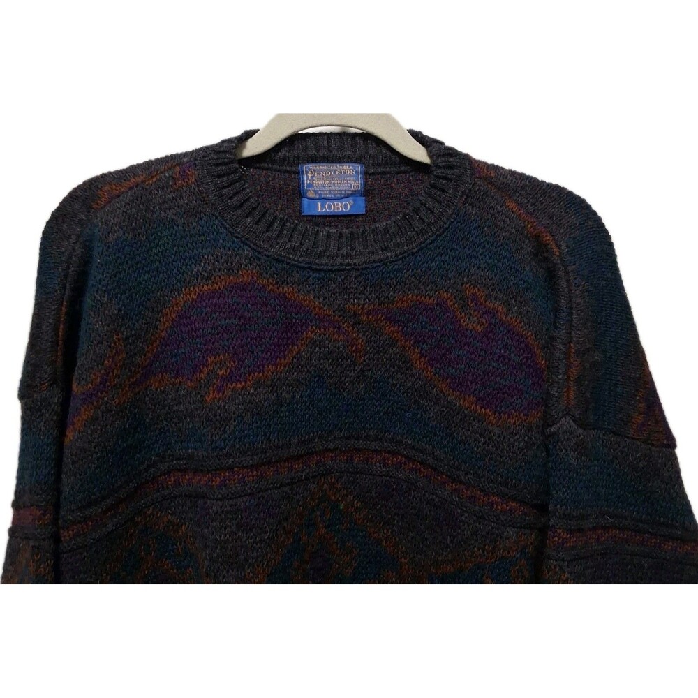 Vintage Pendleton LOBO Knitted Crew Neck Sweater Made In USA Size XL - Picture 4 of 11